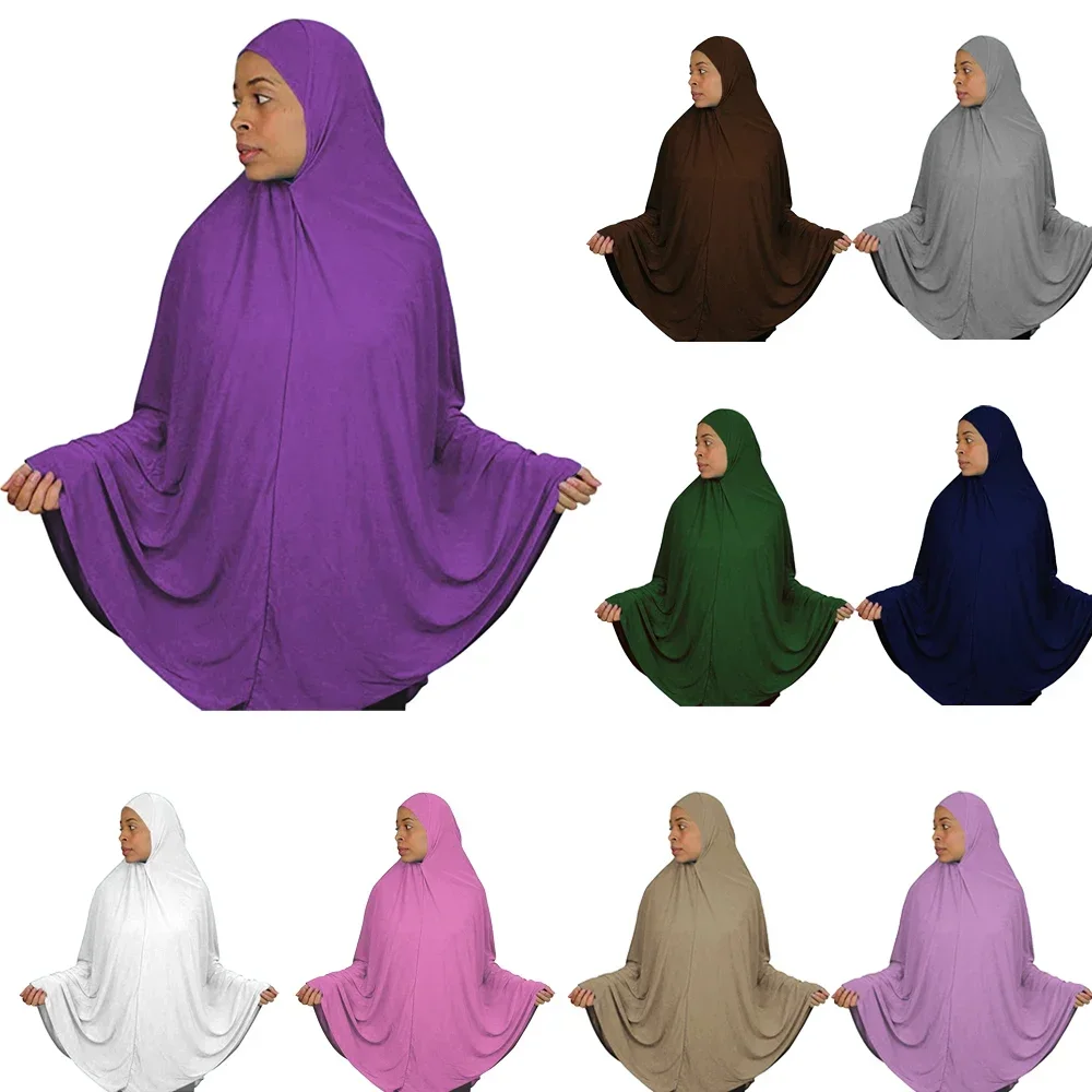 

Large Khimar Muslim Hijab Gowns Turban for Women Ramadan Prayer Garment Abaya Hijabs Scarf Wrap Islam Burqa Dubai Niqab Clothes