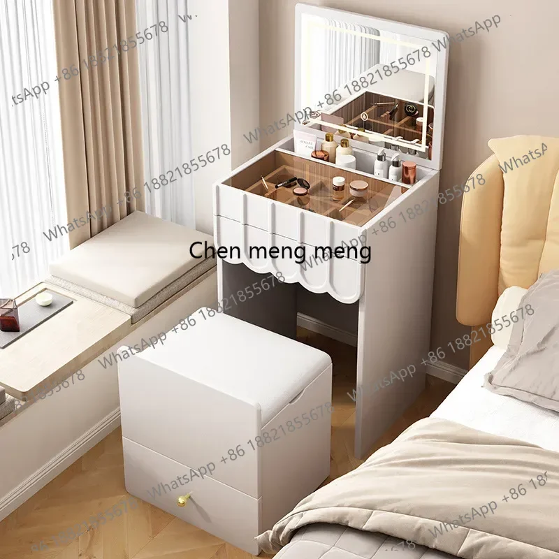 

Modern Bedroom Vanity Table with Drawers Dressers Flip Dressing Tables Makeup Table with Storage Cabinet Chair Bedroom Furniture