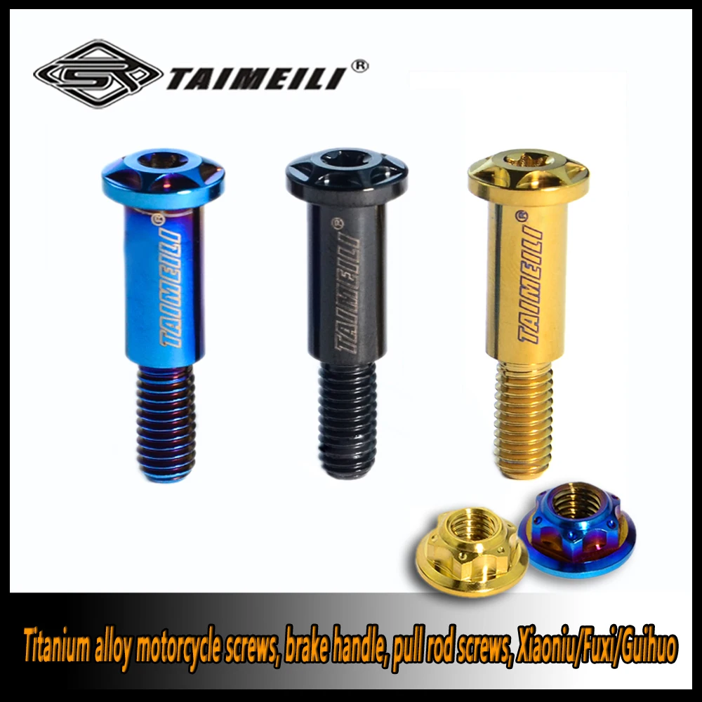 TAIMEILI GR5 TC4 Titanium Alloy Brake Lever Link Bolts 1/2PCS, Universal Fix Screws For Fuxi, Ghostfire Motorcycle Brake
