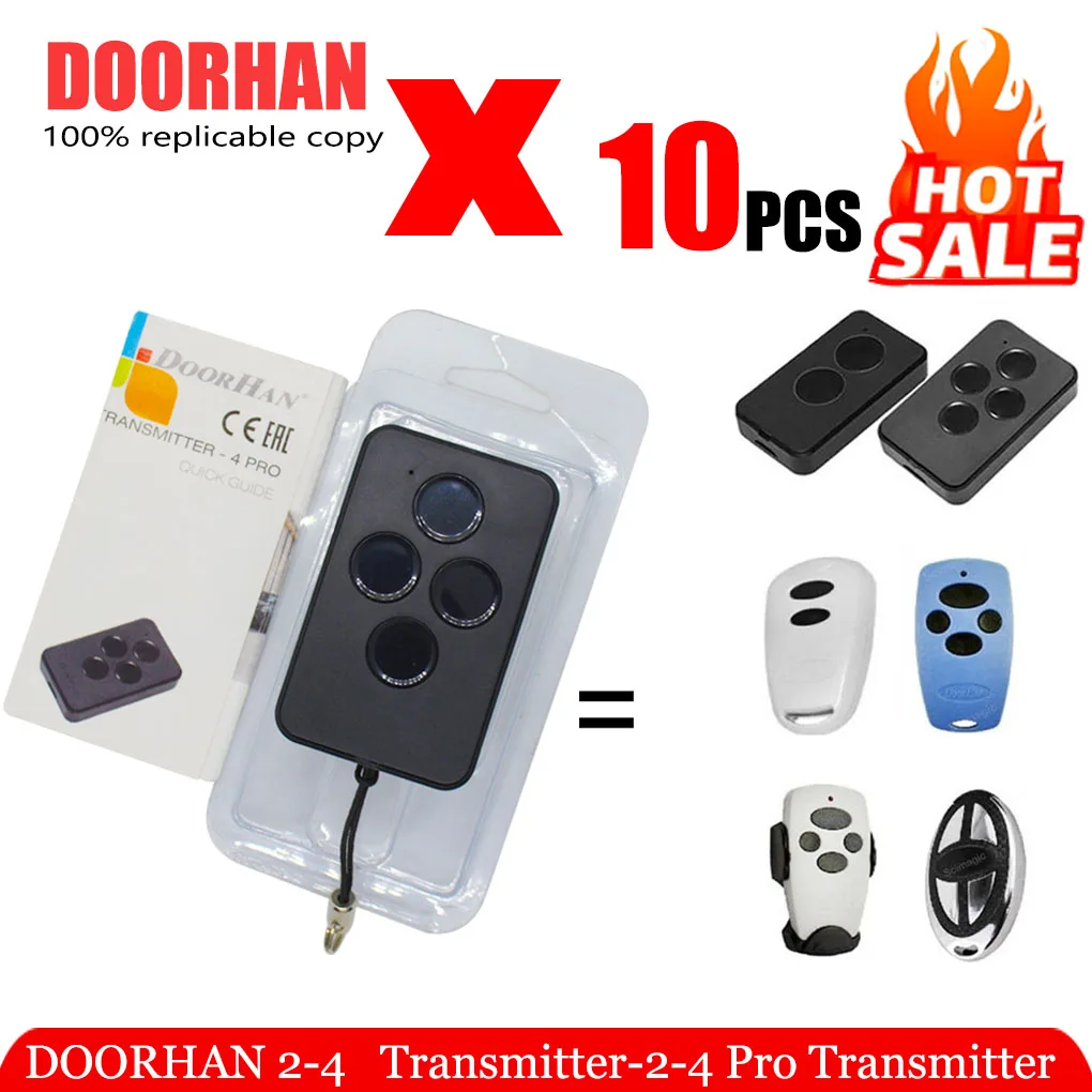 For DOORHAN Garage Door Remote Control 433MHz TRANSMITTER  10pcs