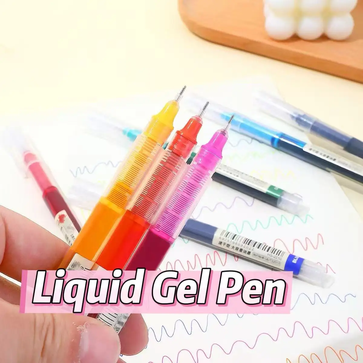مجموعة أقلام جل سائلة مستقيمة مكونة من 13 لونًا - حبر نابض بالحياة لأجهزة الكمبيوتر المحمولة الطلابية والحرف اليدوية والمشروعات الفنية #3