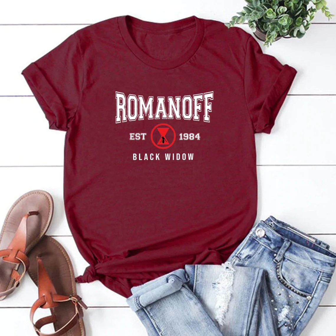 Romanoff 1984 T Shirt Natasha Superhero Tee Women T-shirt Fashion Summer Tops Short Sleeve Graphic T Shirts Streetwear Tshirt