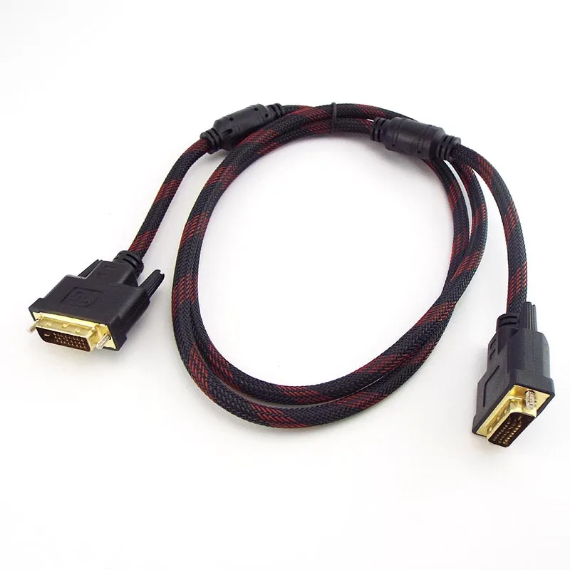HDMI-compatible To DVI to DIV Cable Plug 1080P Extend Wire Male-Male Extension DVI-D High Speed 24+1 Pin For Projector HDTV C1