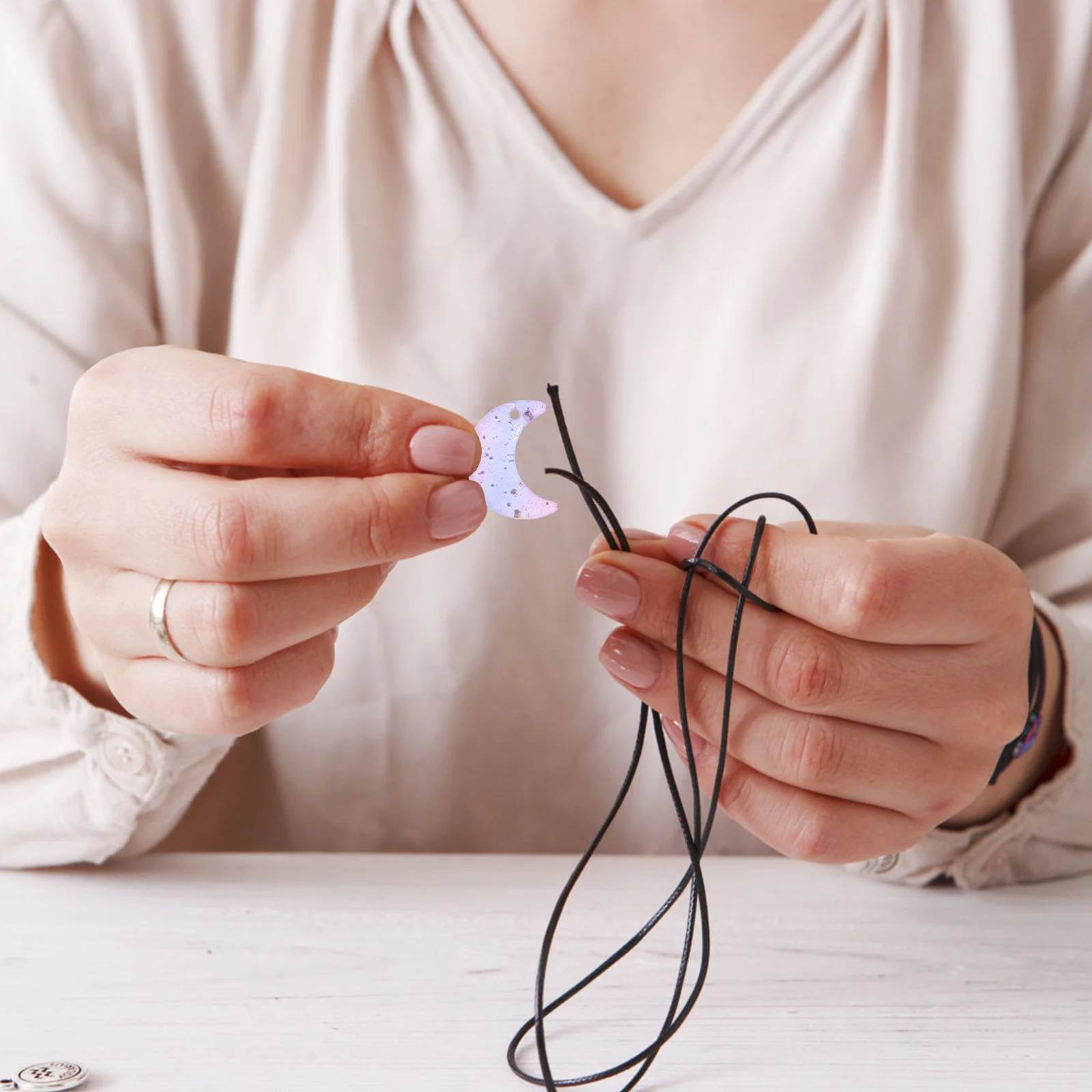 

DIY Jewelry Glass Spacer Beads Gradual Color Loose Beads for Necklace Bracelet Crafting Decorative Multi-Functional Supplies