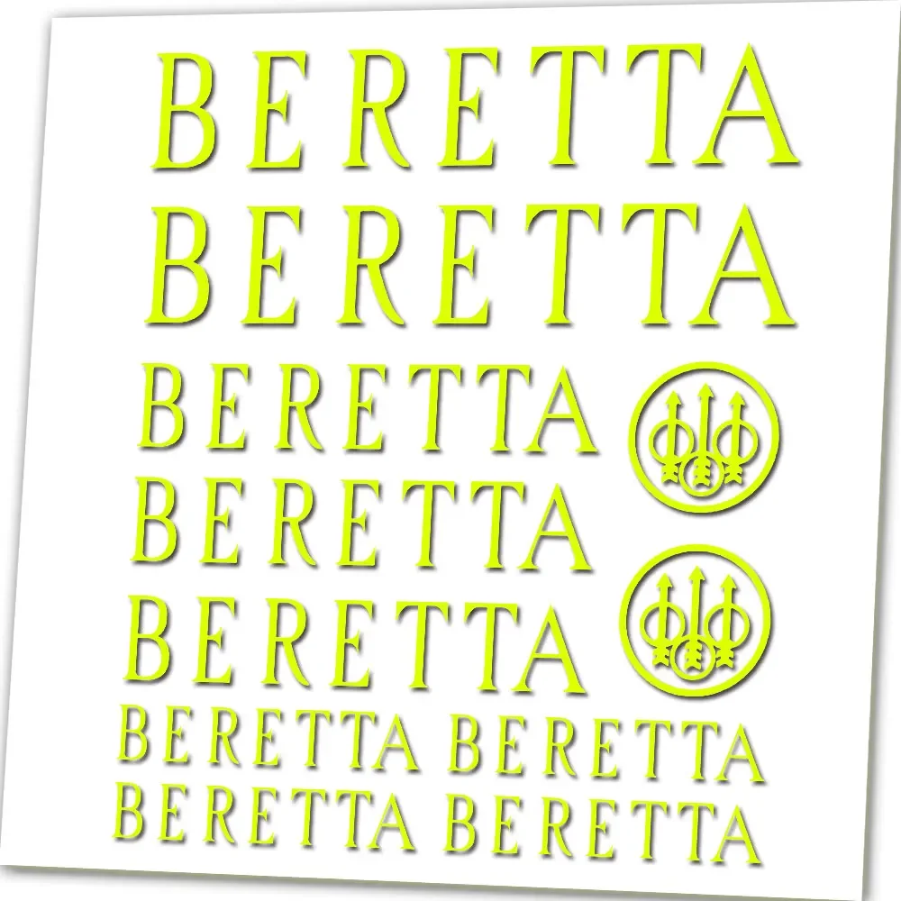 For Beretta Firearms Pistol Rifle Car Truck Window Gun Case Vinyl Decal Sticker Set