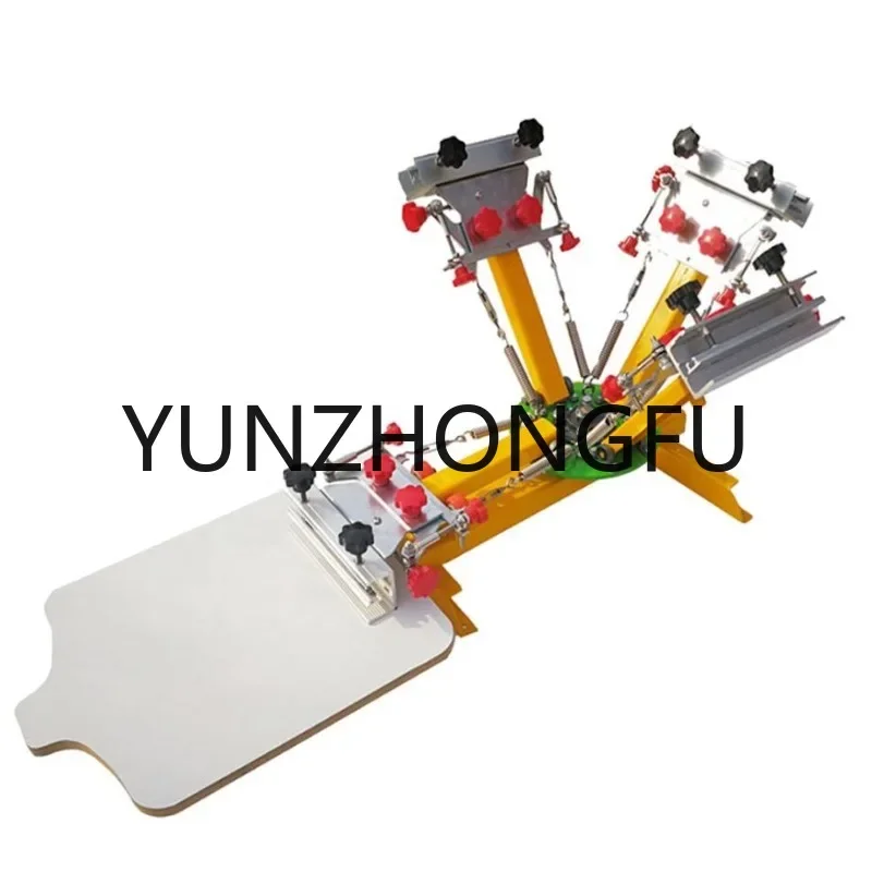 4 color 1 station T-shirt silk screen printing machine for t shirt