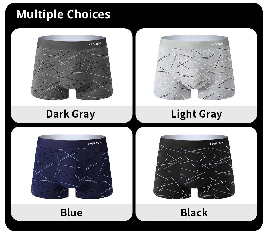 4er-Pack Herren-Boxershorts, weich, bequem, modisch, gesundheitsfördernd, für Sport und Freizeit, Herren-Unterwäsche – Detail 9