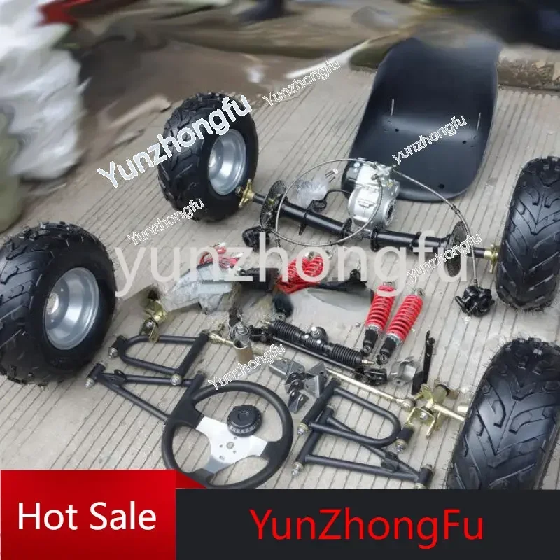 Electric Quadricycle Kart Accessories Front Suspension Steering Steering Gear Box Differential Shaft Drive Rear Axle Motor