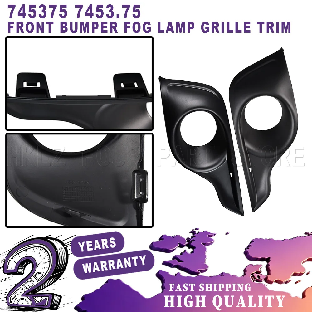 New Easy Installation Car Accessories For Citroen DS4 2011-2015 Front Bumper Fog Lamp Grille Trim Left Right ABS Black