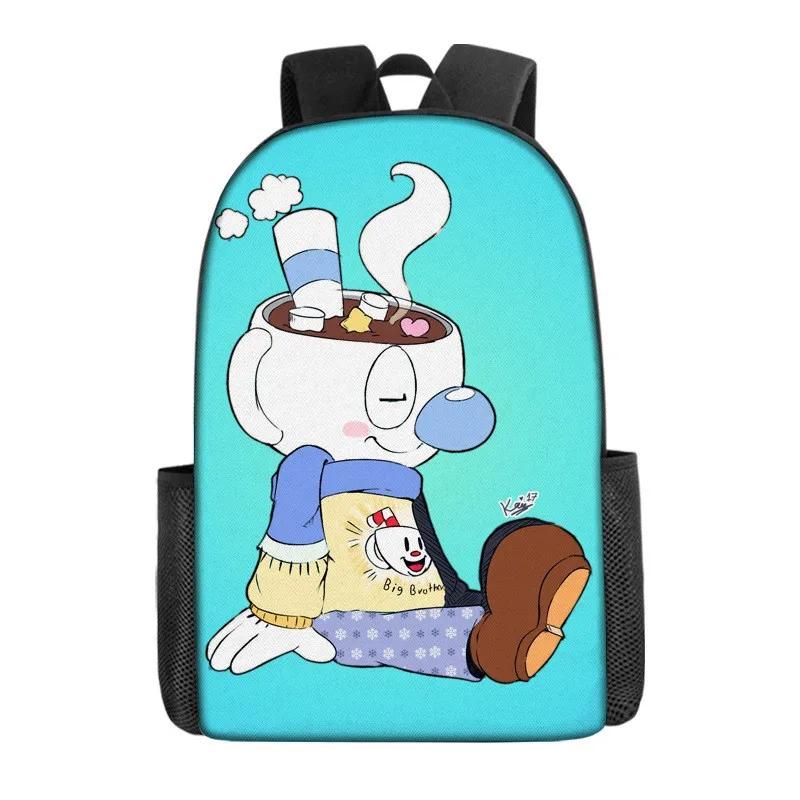 حقيبة ظهر كرتونية للمدرسة الابتدائية من Mugman، حقيبة ظهر برأس فنجان الشاي للأطفال، حقيبة ظهر لرياض الأطفال من أمازون
