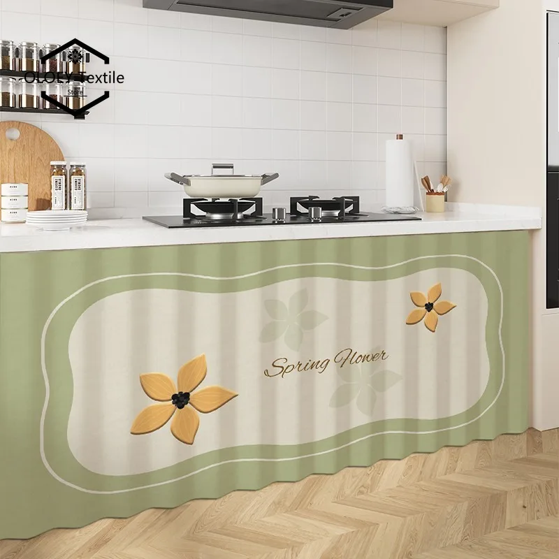 

Cabinet Curtains for Kitchen, Dust Proof Curtain for Shelves Wall Panel Hanging Doorway Noren, Privacy Short Curtainsfor