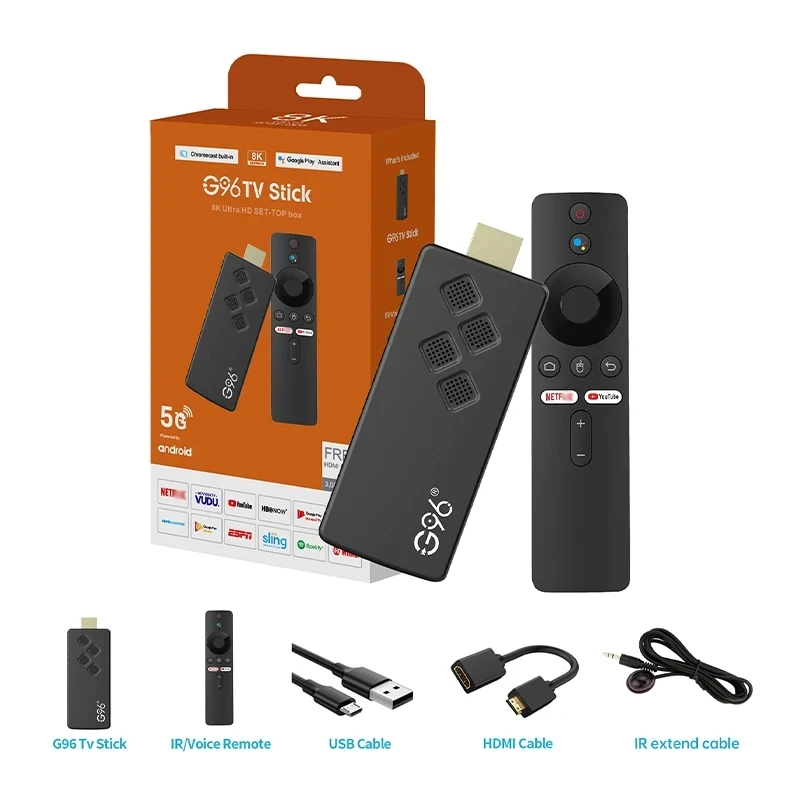 G96 wysokowydajny android 13.0 4k smart TV Stick ATV H313 2GB RAM 16GB ROM Q2 pilot na podczerwień tv stick Dual Wifi