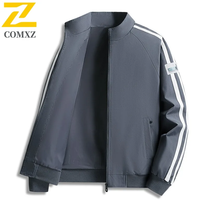 

COMXZ 2025 мужская куртка, новая осенняя легкая дышащая уличная верхняя одежда для кемпинга и путешествий, минималистичное деловое пальто против морщин