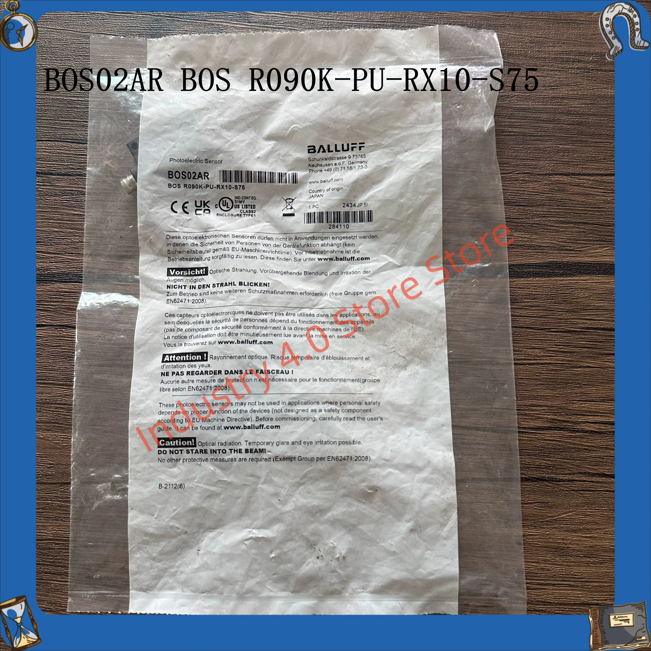 

Sensor BOS02AR BOS R090K-PU-RX10-S75 100% NEW