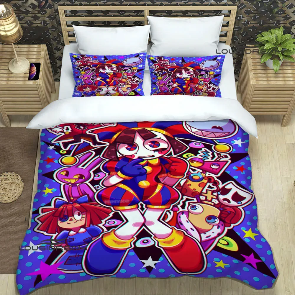 THE AMAZING DIGITAL CIRCUS Bedding Sets exquisite bed supplies set duvet cover comforter set bedding set luxury birthday gift