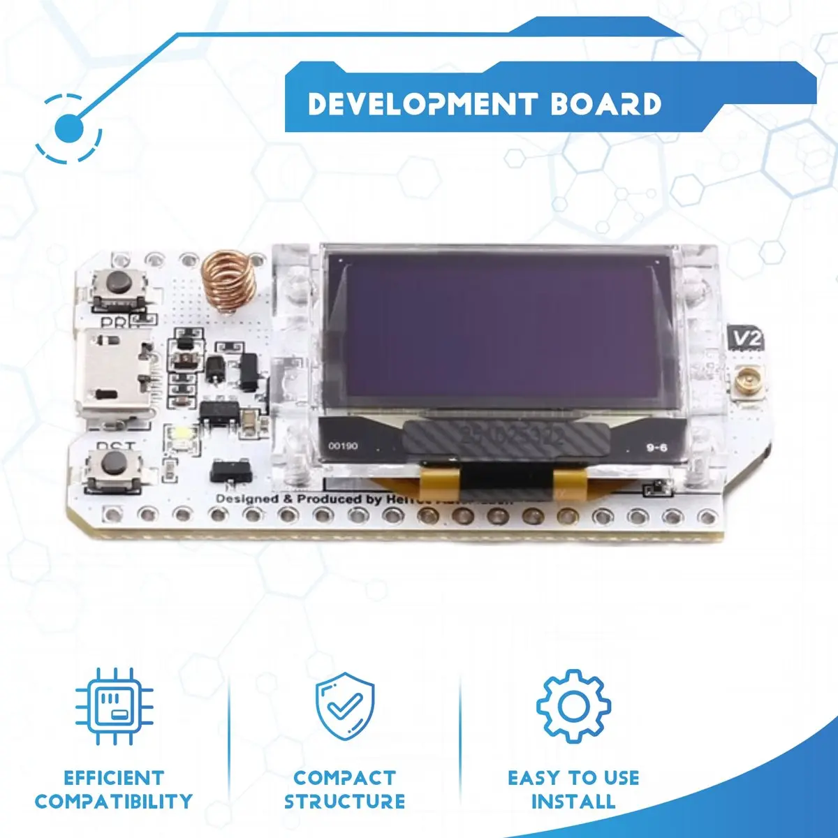 1pc LoRa Node IoT Development Board / WIFI / Bluetooth / SX1276 / ESP32 / OLED / 868-915 Band, Compatible Android IoT