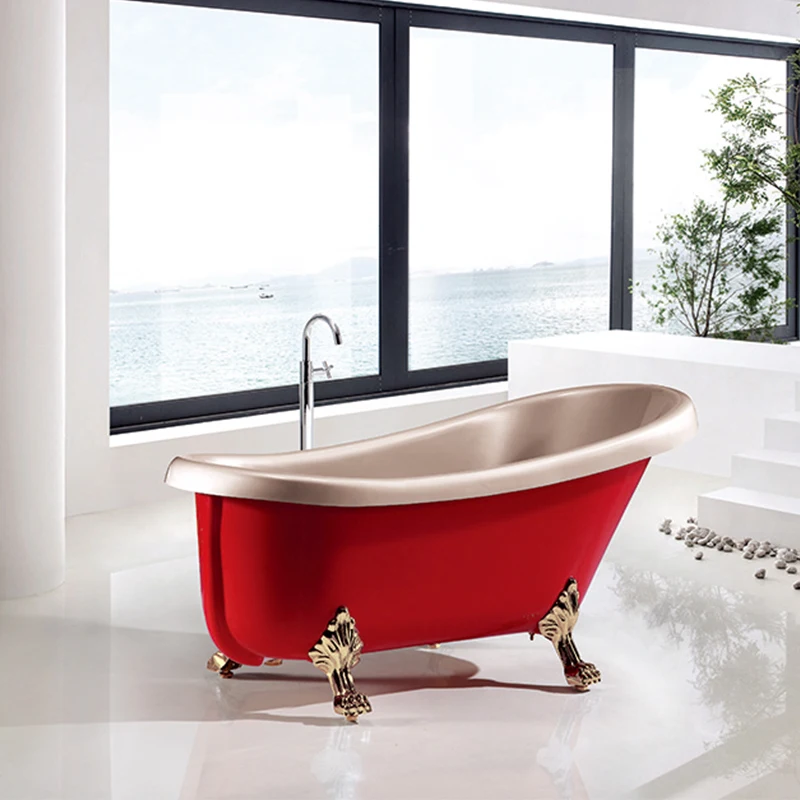 

STLFQianshengjia Independent Retro Grand Concubine Home Acrylic Net Red Small Family Homestay Hotel Bathtub