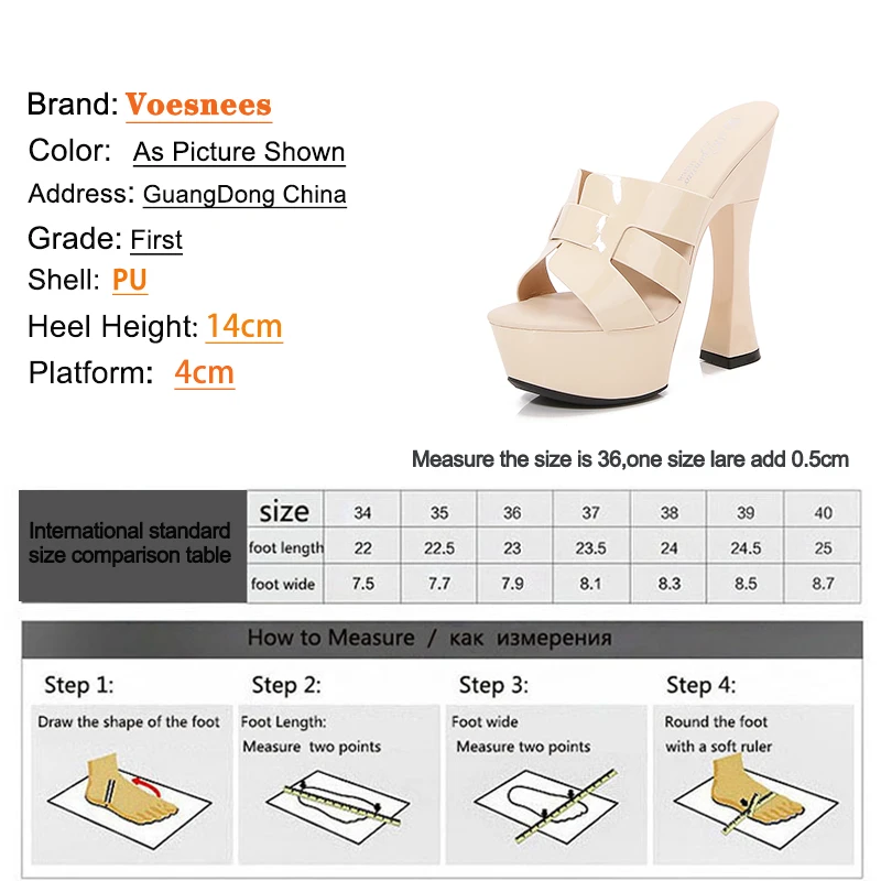 Plus Size 14CM Summer Sandals Women Thick Platform High Heels 2023 New Red Party Slippers Fashion Casual Outdoors Female Shoes