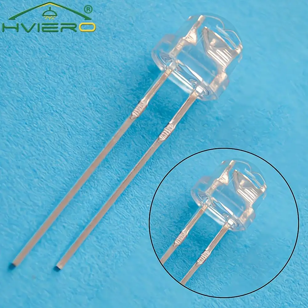 1000pcs Min F5 5mm Straw Hat Water Clear Emitting Diode Ultra Bright White Blue Green Yellow Red Wide Angle Bulb