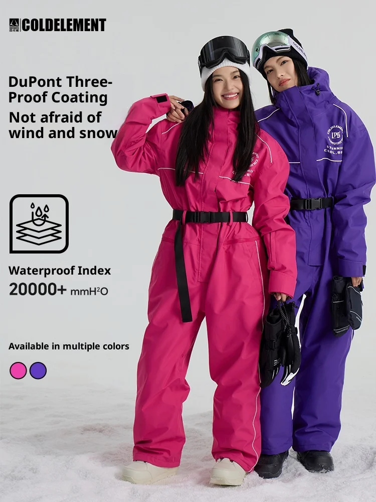 Unisex Men'S And Women'S Ski One-Piece Suits, Ski Jackets New One-Piece Suits For Warm Outdoor Ski Resort Wear Jackets