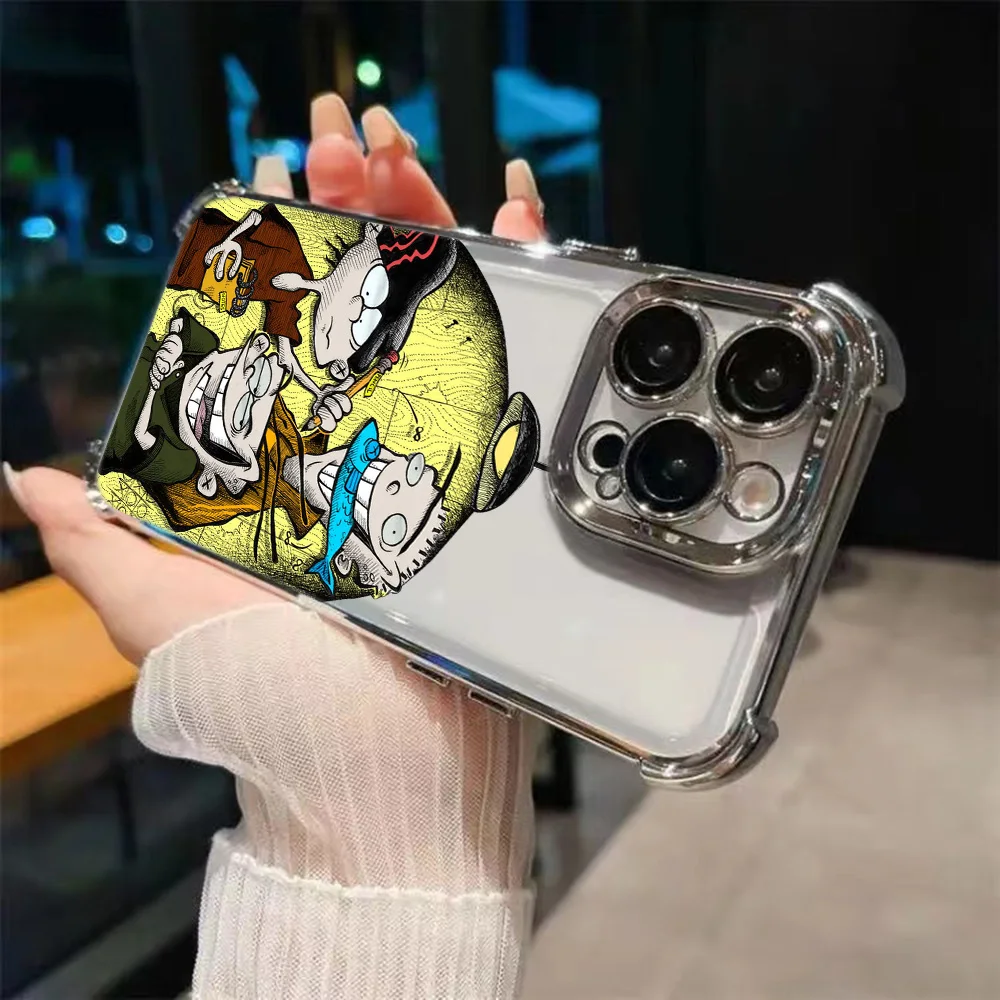 حافظة لهاتف آيفون 16e 16 15 14 13 12 11 Pro Max X XR XSMax 7 8 6 Plus مضادة للسقوط