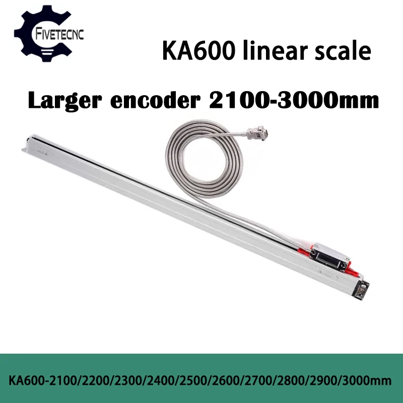 SINO 5um RS422 KA-600 2100 2200 2300 2400 2500 2600 2700 2800 2900 3000mm DRO Linear Glass Scale KA600 Optical Encoder Lathe