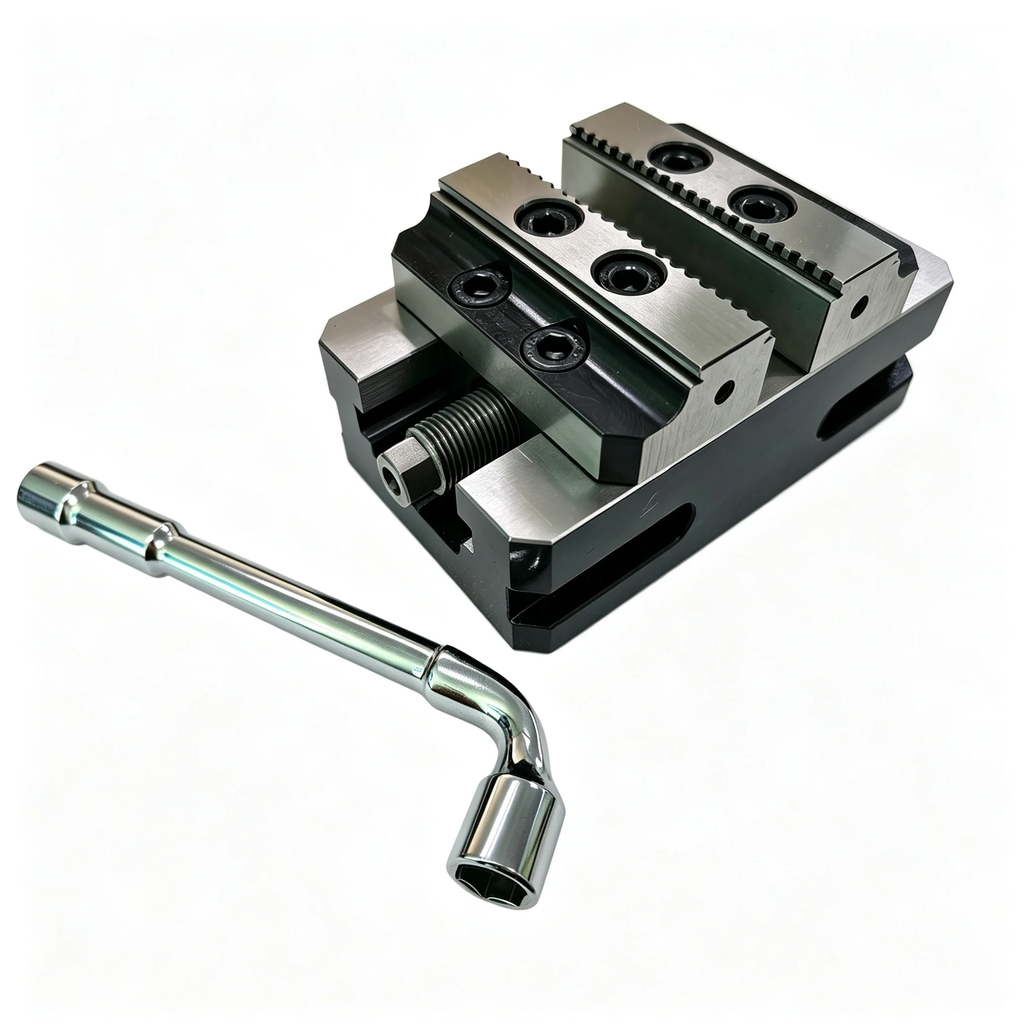 130-80mm Precision turntable fixture CNC self centering vise