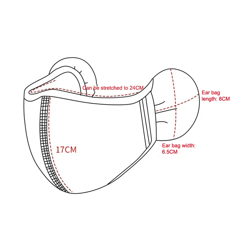 Einfache Thermo-Ohrenschützer-Maske für Herbst und Winter, Plüsch-Fleece-Wintermaske, staubdicht, winddicht, Radfahren, Ohrenklappe