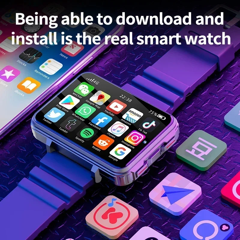 

NEW VP999 Global Version 4G NET Smartwatch Android OS 1500mAH Battery 2.4" Screen Blood Pressure GPS Location Men Smart Watch