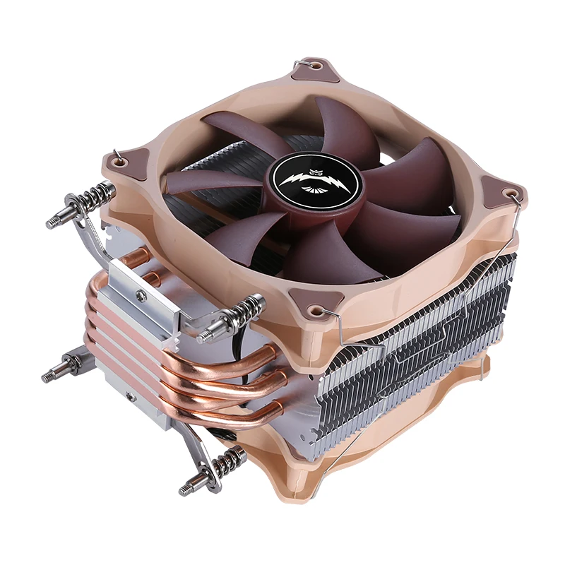 QiuzAim CPU Cooler 120mm Fan 4pin/PWM Efficient Air-Cooled Processor 4/6 Heat Pipe Install LGA2011 2066 1200 115x 1700 1851 X99