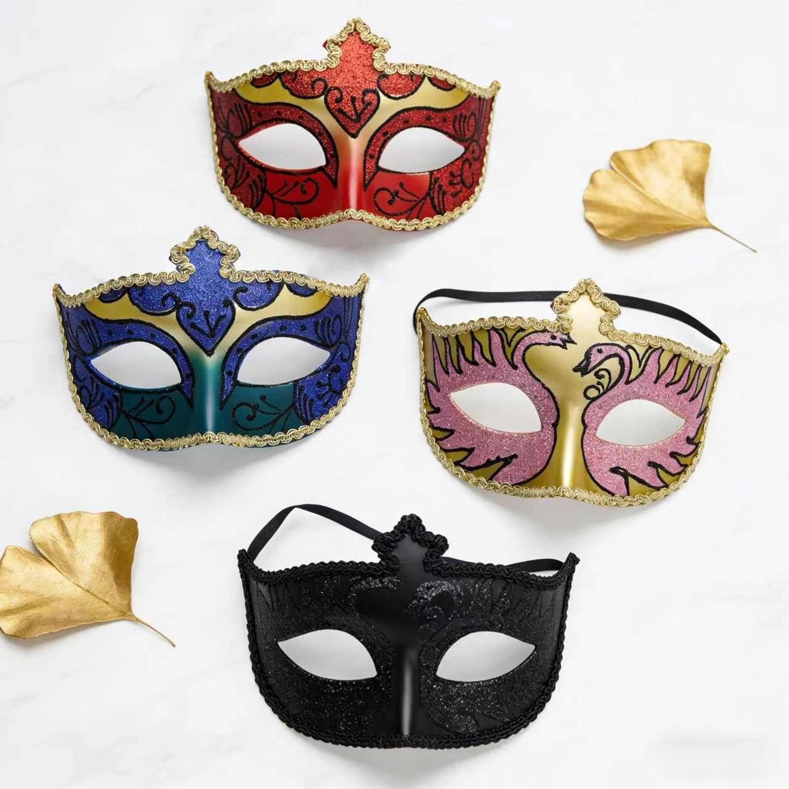 1 Stück Luxuriöse Venezianische Maske, Karnevals-Tanzmaske, Einzigartiges Glänzendes Design, Maskerade-Maske, Unisex Party-Kostüm-Requisiten