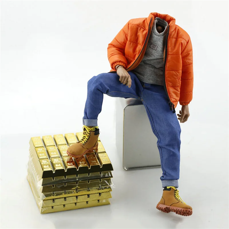 1/6 Soldier Scene Accessories Imitation Gold Bars Golden Bricks In an Integrated Design Stacked Combination Stand for 12