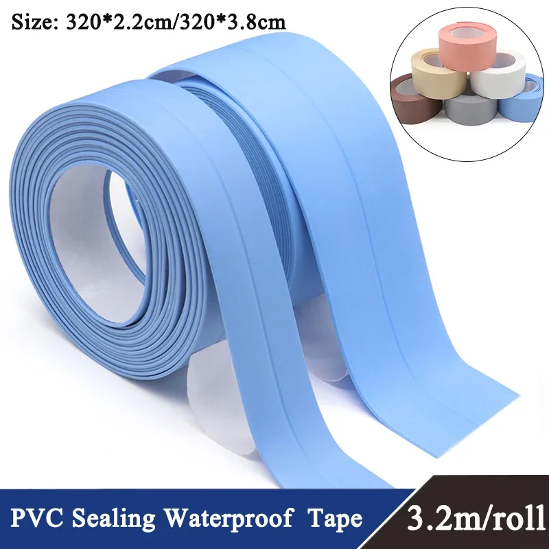 

Bathroom PVC Sealing Strip Tape Bath Toilet Caulk Tape Self Adhesive Waterproof Mildew Proof Tapes For Kitchen Sink Wall Corner