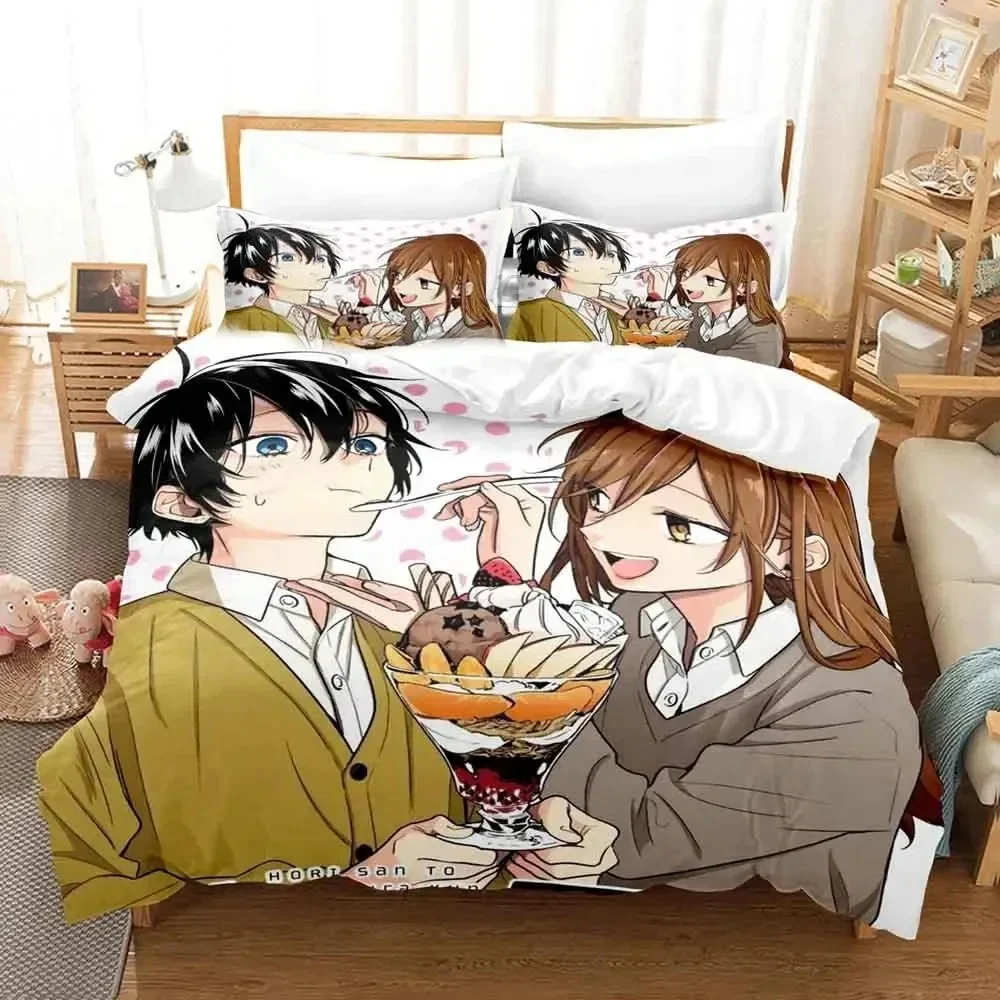 Anime Hori san to Miyamura kun Horimiya Bedding Set Duvet Cover Bed Set Quilt Cover Pillowcase Comforter king Queen Size