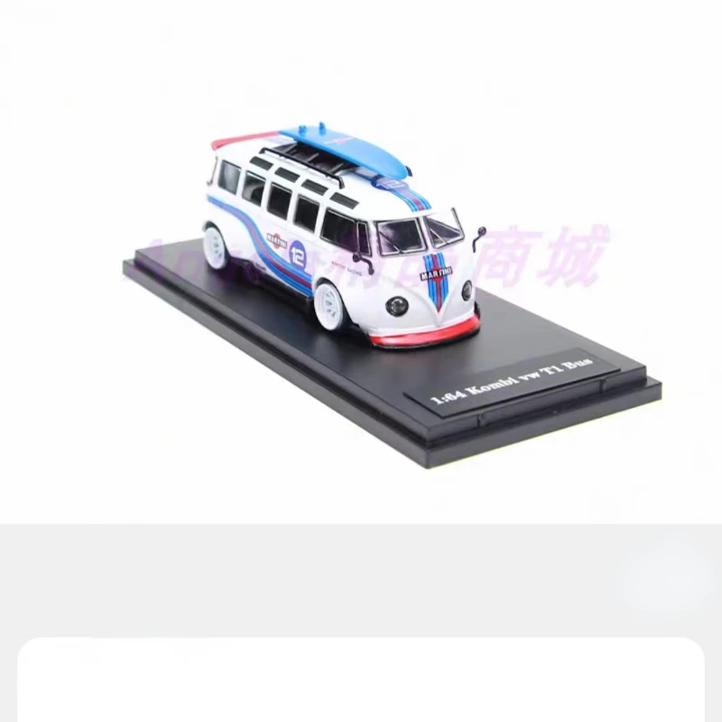 1/64 Scale Alloy Diecasts Toy Car Models Metal Vehicles Classical Buses Collectable Toys for Children for Volkswagen VW T1 Bus