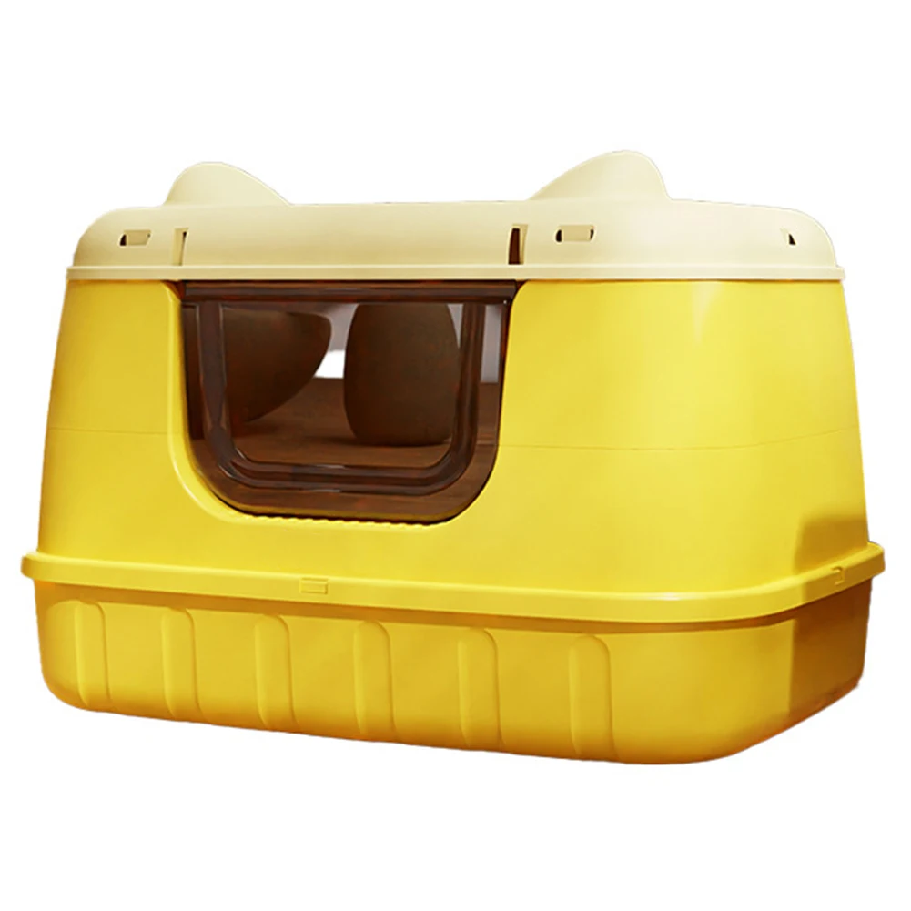 

Large Cat Litter Box Enclosed Cat Toilet with Lid Cat Bedpans Kitty Litter Tray for Larger Cat Breeds Or Multiple Cat Households
