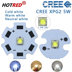 10 pz originale XPG2 XP-G2 1-5W LED emettitore diodo bianco freddo 6000-6500K con 20/16/14/12/8mm PCB per torcia elettrica/faretto/lampadina