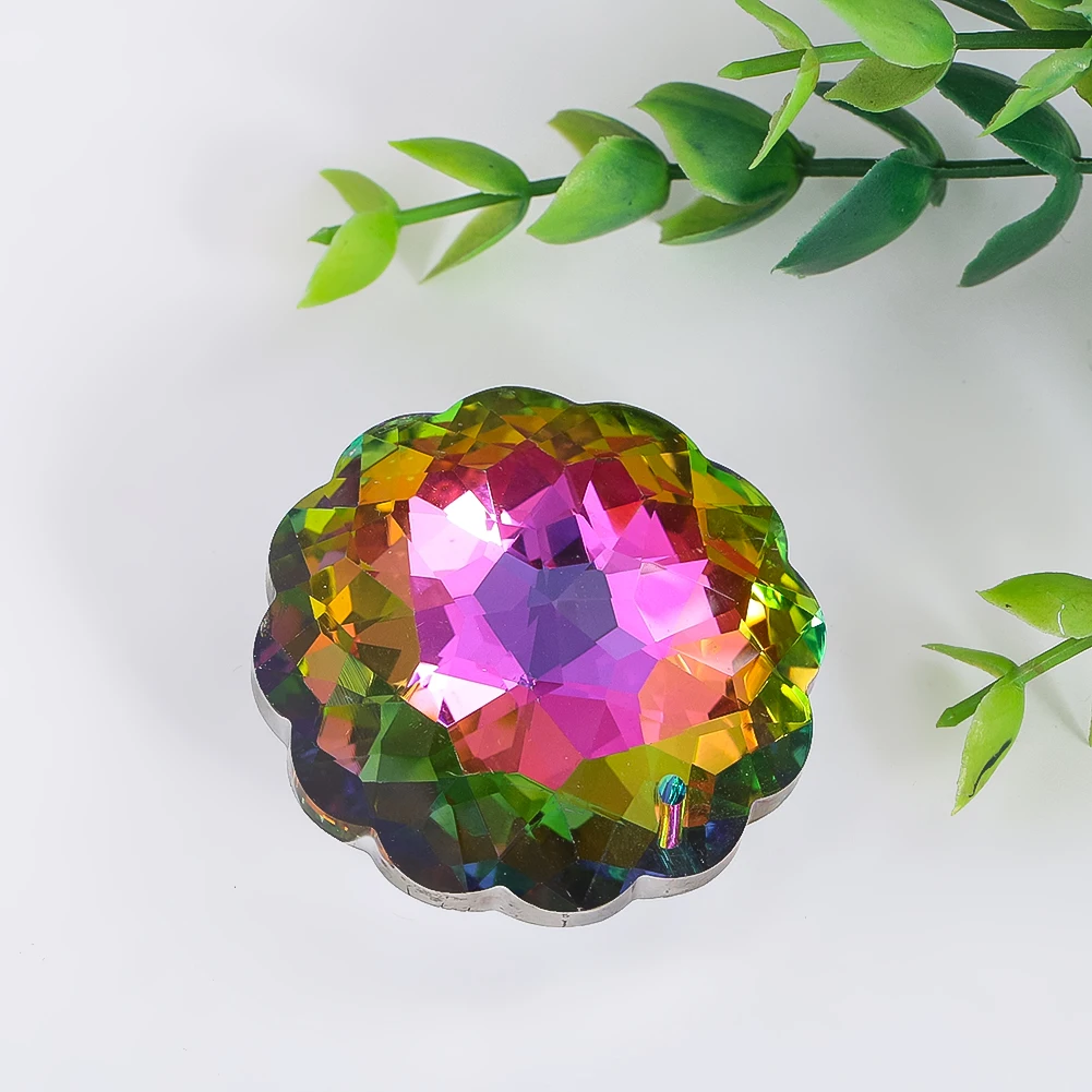 

45MM Mandala Crystal Prism Pendant Suncatcher Sun Flower Daisy Chandelier Pendant Party Wedding Hanging Decor