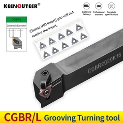 CGBR/L CGBR1616H32 CGBR2020K43 CGBR2525M32 Grooving Turning Tool TGF32R/GBA43R Carbide Insert CNC External Tool Holder Lathe Bar