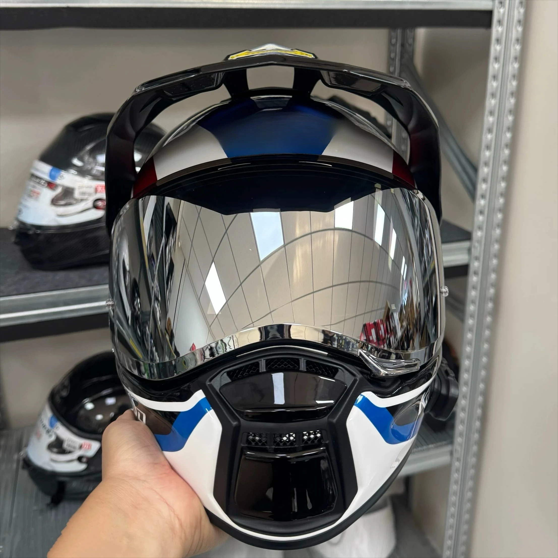 Motorcycle Helmet Visor, Electroplated Color Changing Sunshade Lens, Compatible with OGK Kabuto Rally Geosys
