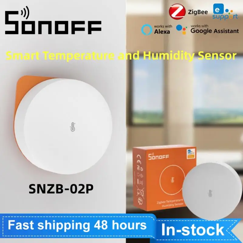 

SONOFF SNZB-02P Zigbee Temperature and Humidity Sensor Smart Home Thermometers Ewelink-Remote Control Alexa Google Voice Control