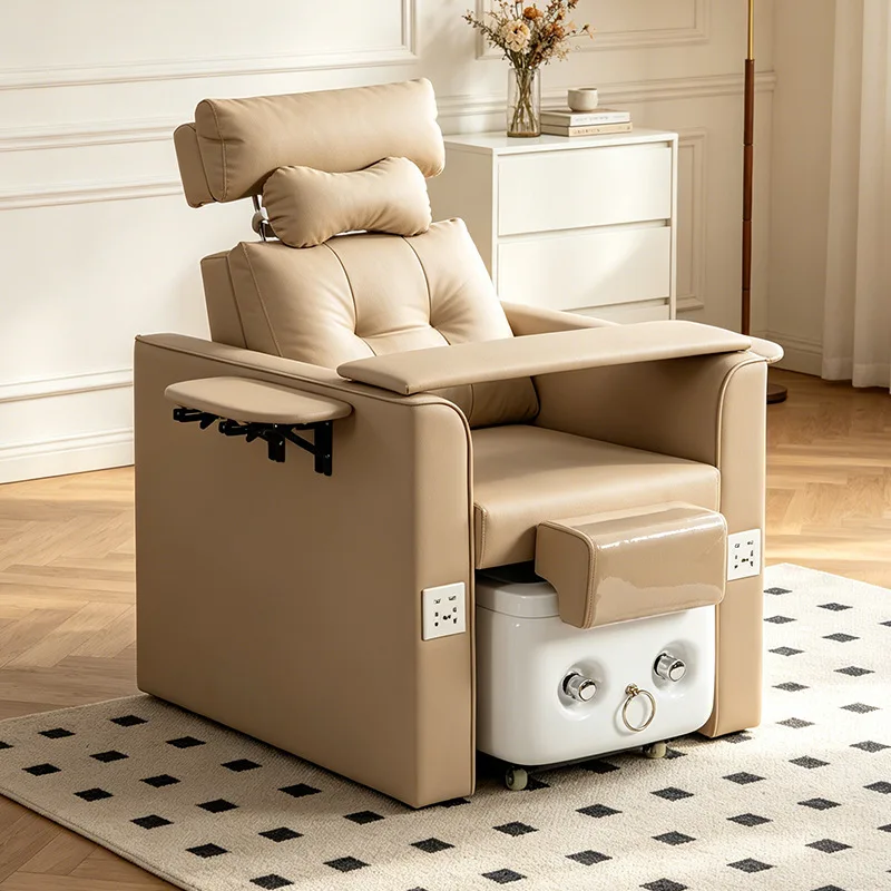 Electric Manicure Pedicure Chair, Multi-Function Beauty Salon Sofa, Eyelash Nail Spa Foot Soak Comfortable Eyebrow Tattoo Chair