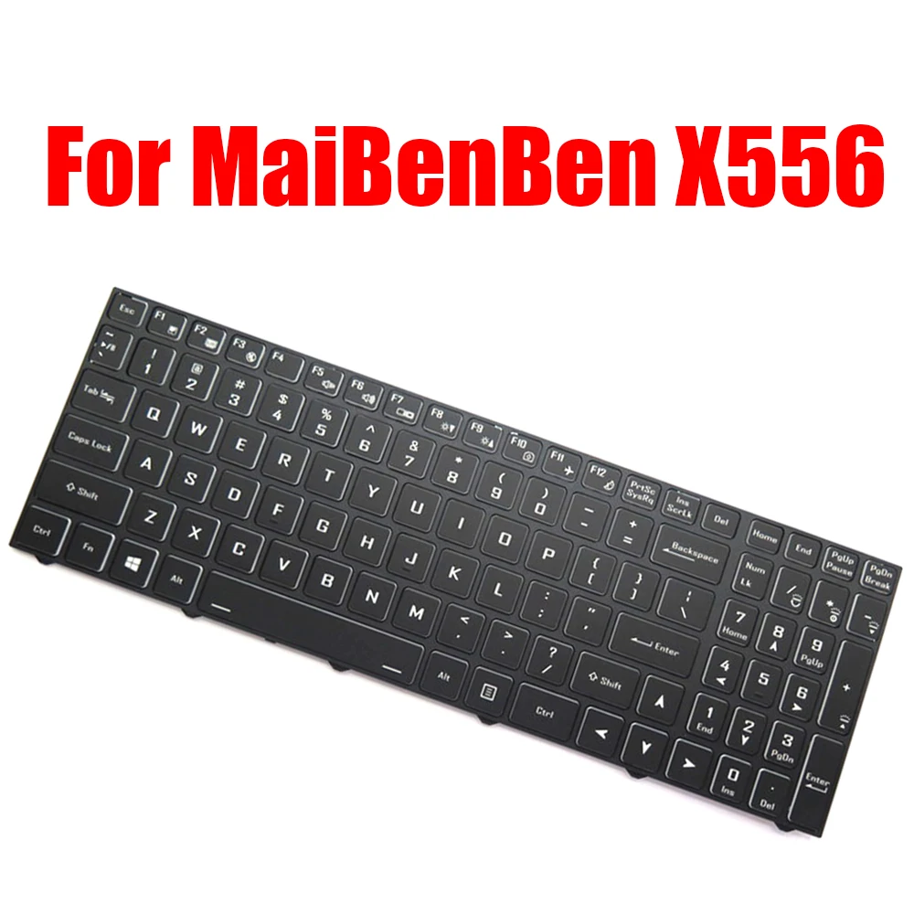 

Английская американская клавиатура для ноутбука MaiBen X556, черная, с рамкой без подсветки