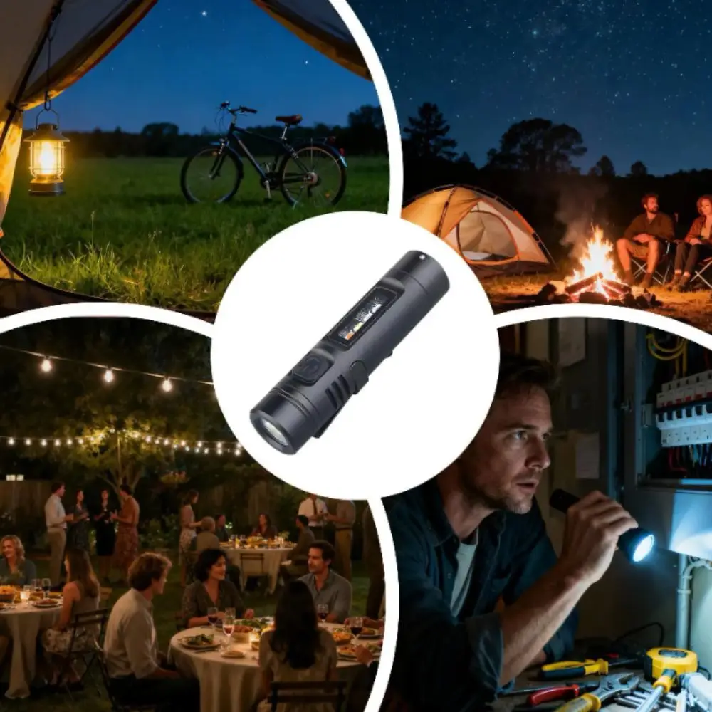

Rechargeable LED Torch Multi-Functional 3 Modes LED Flashlight Bright Tiny Battery Flashlight Traveling