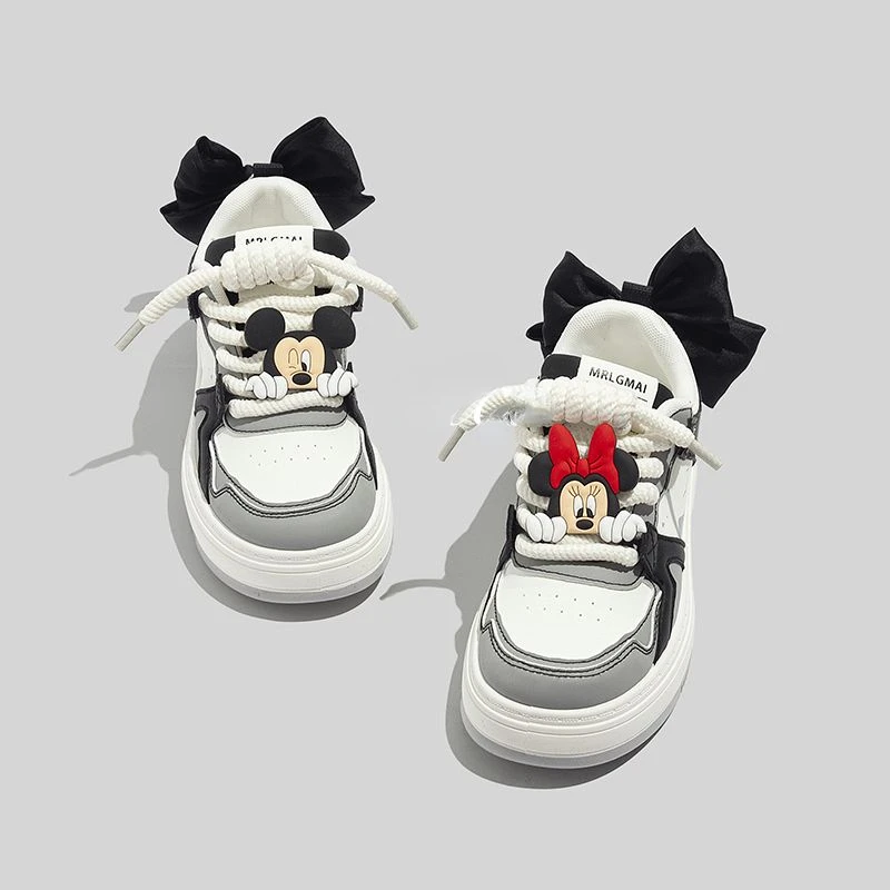 Disney Cartoon Mickey Minnie Cute Autumn Women's Comfortable, Lightweight, Breathable, Non-Slip, Versatile Casual Sports Shoes