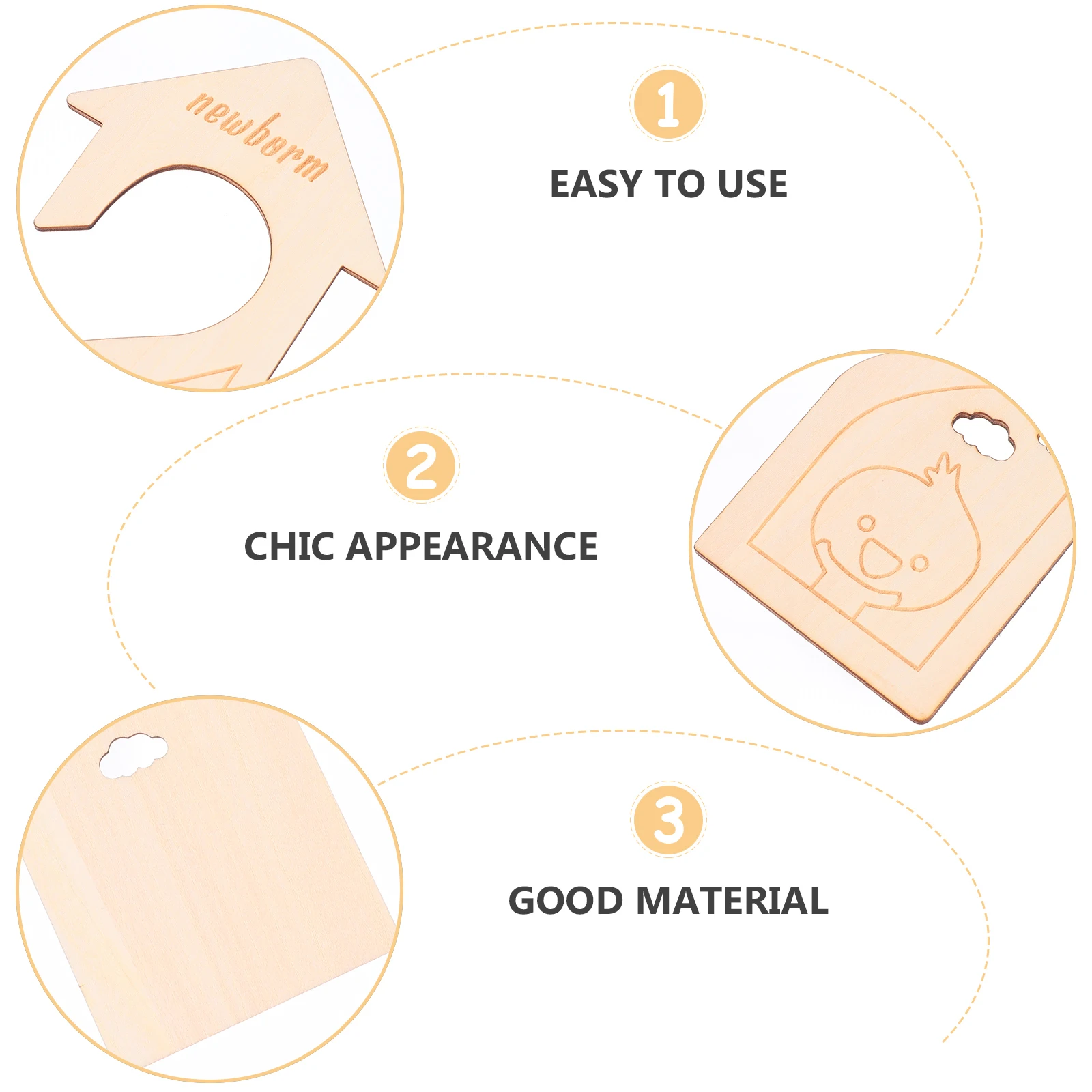 

6 Pcs Wooden Baby Clothes ganizer Hanger Newborn Closet Divider Wardrobe Size Separator Safe Smooth