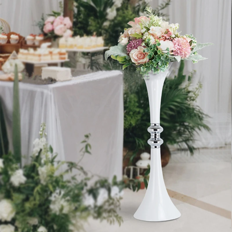 

Metal Vases Luxury Table Vase Wedding Centerpiece Event Road Lead Flower Rack For Party Home Hotel Party Decoration CH185