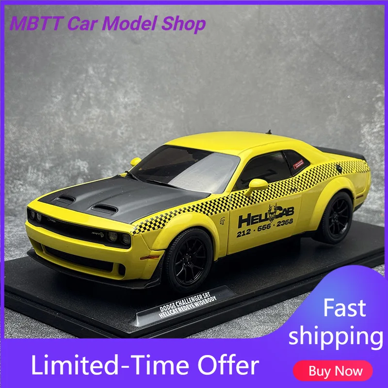 

Solido 1:18 Dodge Challenger SRT Hellcat R/T Police Car Die-Cast Model Display model car for static display collectible gift