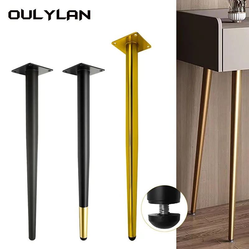 Oulylan 4pcs/Set Furniture Legs Feet 45cm Chair Tapered Furniture Metal Feet Dressing Table Leg High Table Feet for Dining Table