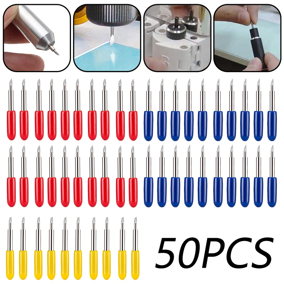 10 Stuks Plotter Messen - 30°/45°/60° Snijbladen Voor Vinylsnijders - Hardmetalen Punten - 2mm As 10 Stuks Plotter Messen - 30°/45°/60° Snijbladen Voor Vinylsnijders - Hardmetalen Punten - 2mm As